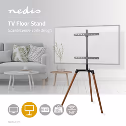 Nedis TVSM7060BK TV mount/stand 165.1 cm (65") Black, Brown
