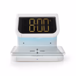 Nedis WCACQ10W1WT, Digital alarm clock, White, LED, USB, CR2032, 5/9 V