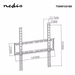Nedis TVWM1031BK TV mount/stand 139.7 cm (55") Black - Additional view 7