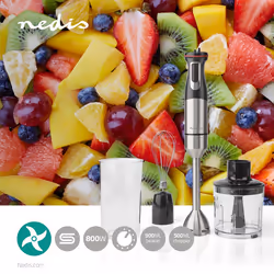 Nedis KAHB400CAL blender Immersion blender 800 W Aluminium, Black