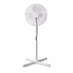 Nedis FNST15CWT40, Household blade fan, White, Floor, 40 cm, 1.4 m, AC, Battery