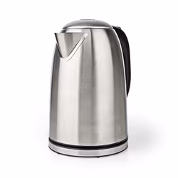 Nedis KAWK350EAL, 1.7 L, 2200 W, Black, Silver, Stainless steel, Water level indicator, Filtering