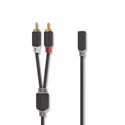Nedis CABW22255AT10 audio cable 1 m 2 x RCA RCA Anthracite - Additional view 2