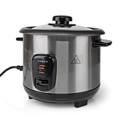 Nedis KARC110AL rice cooker 1 L 400 W Black, Silver