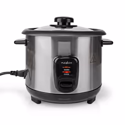 Nedis KARC110AL rice cooker 1 L 400 W Black, Silver