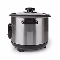 Nedis KARC110AL rice cooker 1 L 400 W Black, Silver