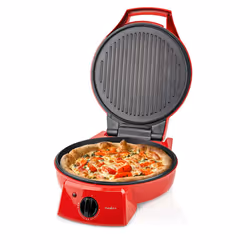 Nedis FCPM100FRD pizza maker/oven 1 pizza(s) 1800 W Black, Red - Additional view 5