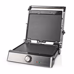 Nedis KAGR151FSR, Black, Silver, Plastic, Stainless steel, Square, Rotary, Griddle, 290 x 230 mm