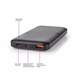 Nedis UPBKPD10000BK power bank Lithium Polymer (LiPo) 10000 mAh Black - Additional view 7