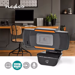 Nedis WCAM100BK webcam 2 MP 1920 x 1080 pixels USB 2.0 Black - Additional view 2
