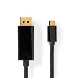 Nedis CCGB64352BK20 video cable adapter 2 m USB Type-C DisplayPort Black