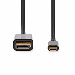 Nedis CCGB64352BK20 video cable adapter 2 m USB Type-C DisplayPort Black