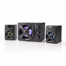 Nedis GSPR31021BK, 2-way, 2.1 channels, Wired, 11 W, Black