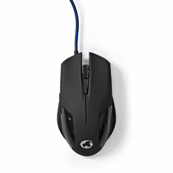 Nedis GMWD110BK, Right-hand, Optical, USB Type-A, 7200 DPI, Black