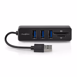 Nedis CCGB60250BK01 interface hub USB 2.0 Type-A 480 Mbit/s Black
