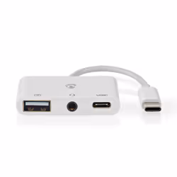 Nedis CCGB64790WT01 laptop dock/port replicator Wired USB 2.0 Type-C White - Additional view 2