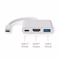 Nedis CCGB64770WT01 laptop dock/port replicator Wired USB Type-C White - Additional view 5