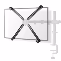 Nedis 5412810419227, VESA adapter, Black, Metal, Plastic, 8 kg, Desk, 75 x 75,100 x 100 mm