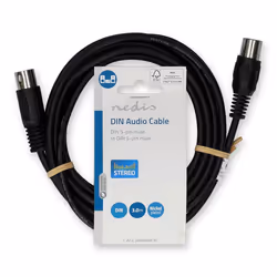 Nedis CAGL20000BK30 audio cable 3 m DIN (5-pin) Black - Additional view 3