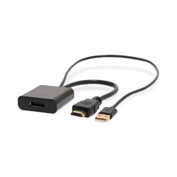 Nedis CCGB34300BK02, 0.2 m, HDMI + USB Type-A, DisplayPort, Male, Female, Straight