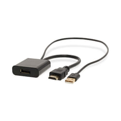 Nedis CCGB34300BK02 video cable adapter 0.2 m HDMI + USB Type-A DisplayPort Black