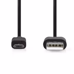 Nedis CCGL60500BK10 USB cable USB 2.0 1 m USB A Micro-USB B Black - Additional view 2