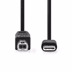 Nedis CCGL60650BK10 USB cable USB 2.0 1 m USB B USB A Black