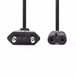 Nedis CEGL11040BK20 power cable Black 2 m Power plug type C IEC 320 - Additional view 2
