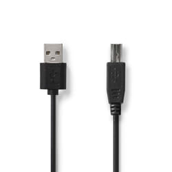 Nedis CCGL60101BK30 USB cable USB 2.0 3 m USB A USB B Black