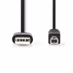 Nedis CCGL60101BK30 USB cable USB 2.0 3 m USB A USB B Black
