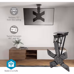 Smart TV Motorised Flip Down Folding Ceiling Mount Bracket with Remote 23-65"