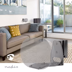 Nedis SPMT5900BK speaker mount Wall Acrylonitrile butadiene styrene (ABS), Metal Black - Additional view 2