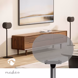 Nedis SPMT5950BK speaker mount Floor Acrylonitrile butadiene styrene (ABS), Metal Black - Additional view 2