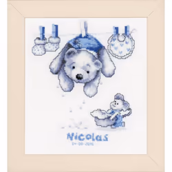 Out To Dry Birth SamplerÂ Counted Cross Stitch Kit