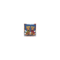 Vervaco Reindeer Twins Cross Stitch Cushion, Multi-Colour