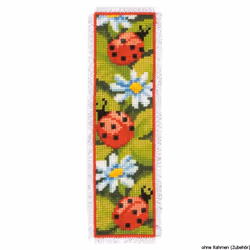 Vervaco Bookmark Ladybirds Counted Cross Stitch Kit, Multi-Colour