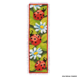 Vervaco Bookmark Ladybirds Counted Cross Stitch Kit, Multi-Colour