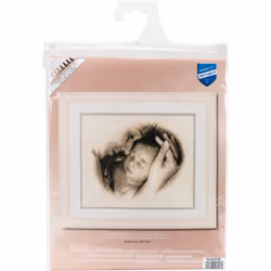 Mother & Child On Aida Counted Cross Stitch Kit-10.4"X8.4" 14 Count
