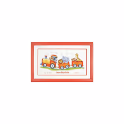 Vervaco Birth Record Animal Train Counted Cross Stitch Kit, Multi-Colour