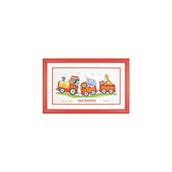 Vervaco Birth Record Animal Train Counted Cross Stitch Kit, Multi-Colour