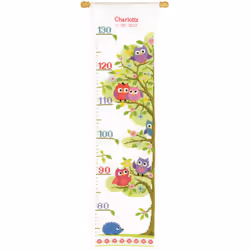 Vervaco Height Chart Owls Cross Stitch Kit