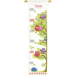 Vervaco Height Chart Owls Cross Stitch Kit