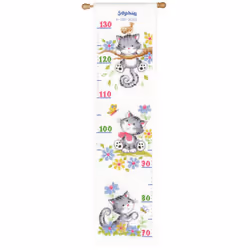 Vervaco Height Chart Kitten Cross Stitch Kit