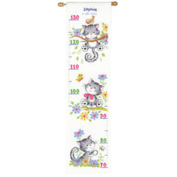 Vervaco Height Chart Kitten Cross Stitch Kit