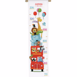 Vervaco Height Chart Funny Bus Cross Stitch Kit