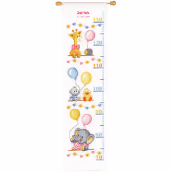 Vervaco Height Chart Baby Shower Cross Stitch Kit