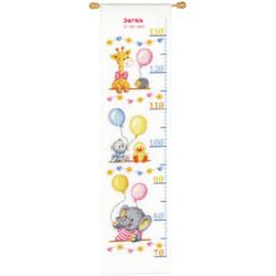 Vervaco Height Chart Baby Shower Cross Stitch Kit