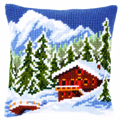 Vervaco Cross Stitch Cushion Snow Landscape