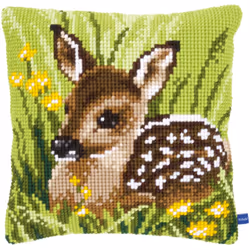 Vervaco Needlepoint Cushion Top Kit 16"X16" -Little Deer