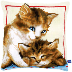 Playful Kittens Chunky Cross Stitch Cushion Front Kit